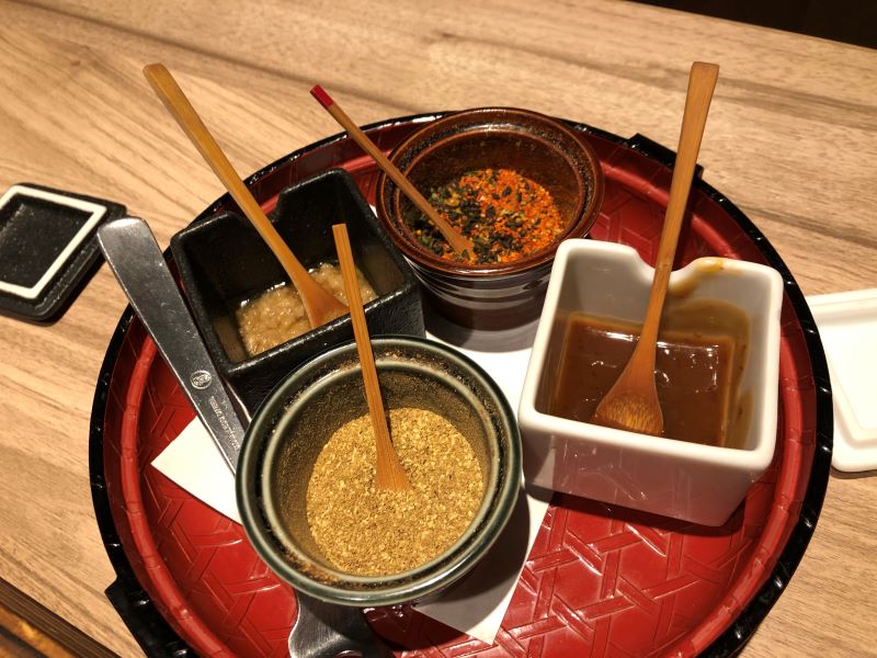4種の薬味・たれ