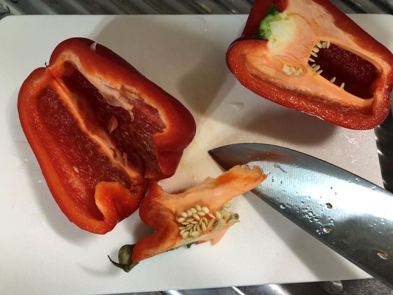 パプリカの切り方