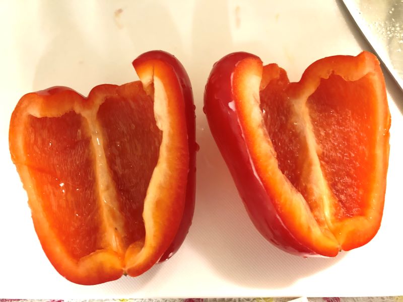 パプリカの切り方