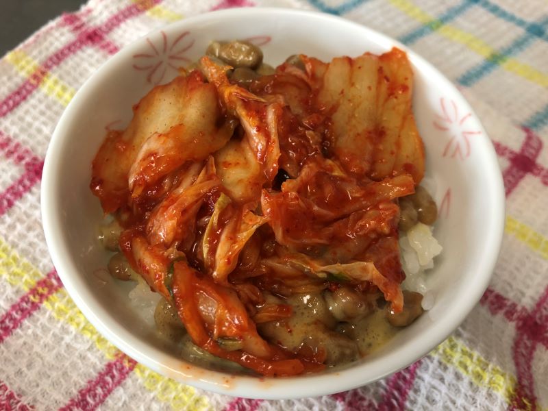納豆キムチご飯