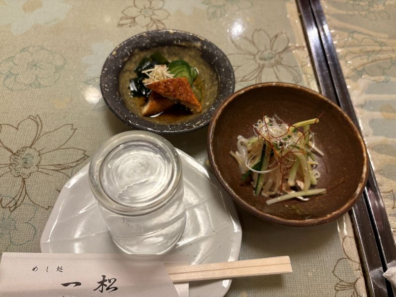 猿橋にある一松のコース料理一例